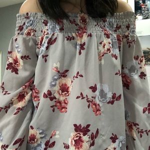 Floral off the shoulder top